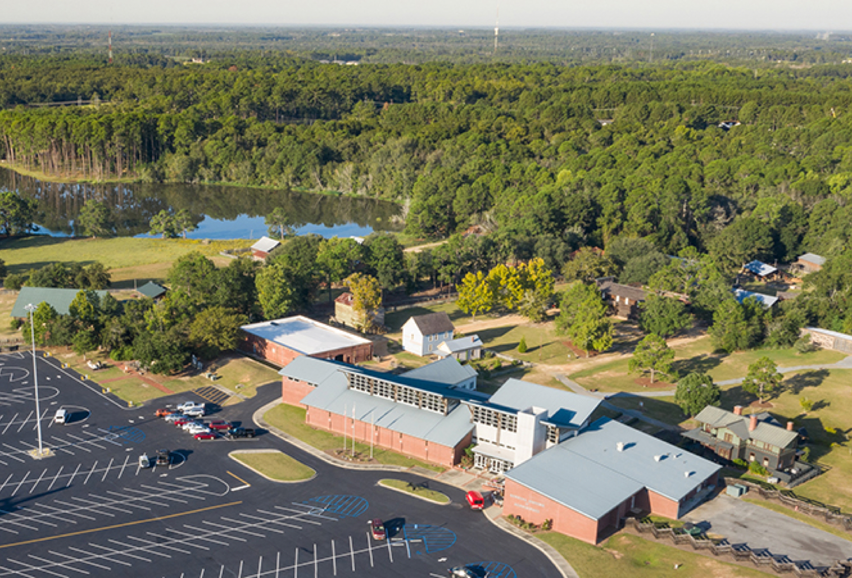 aerial view of the museum property
